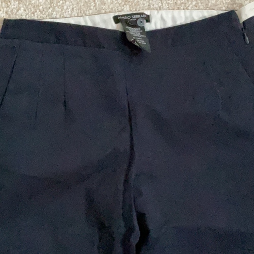 Mario Serrani classic blue dress pants with side zip.